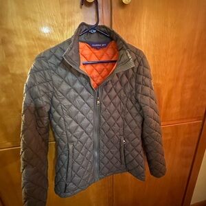 Madden Girl Quilted Jacket with Orange Lining